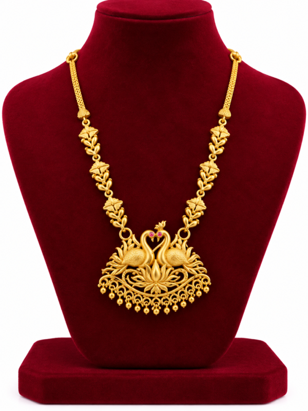 Elegant Peacock Floral Gold Forming Necklace