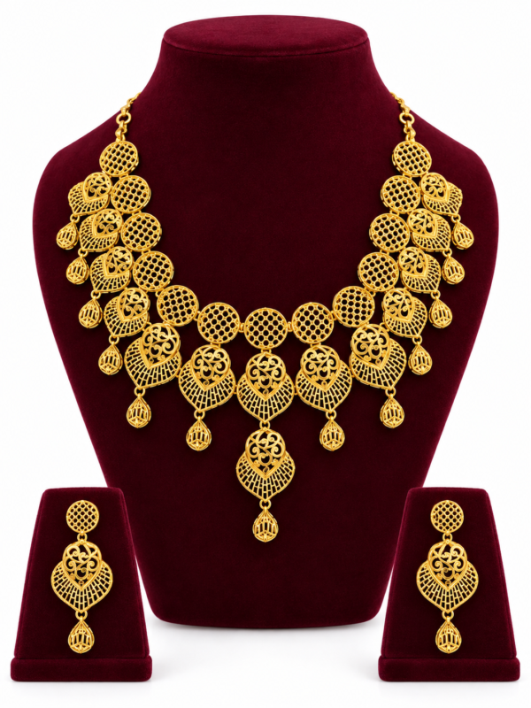 Turkey Necklace Set – 1 Gram Gold Finish
