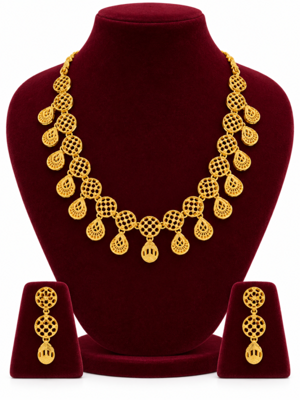 Turkey Necklace Set – 1 Gram Gold Finish