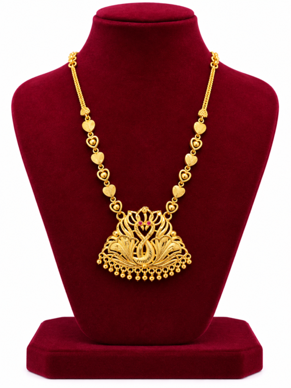 Elegant Peacock Floral Gold Forming Necklace