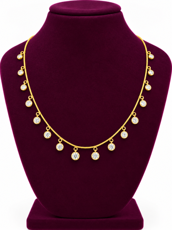 White stone neck set